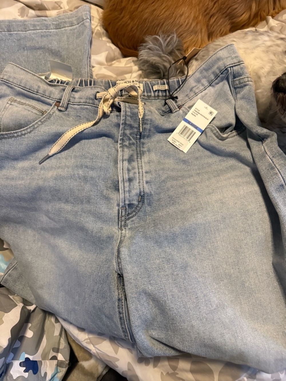 Scotch & Soda Light Blue Relaxed women’s Jeans with Drawstring XL